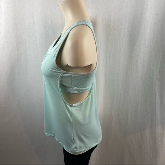 Athleta Mint Green 2 in 1 Gel Mesh Supercharged Tank Top M - Picture 5 of 10